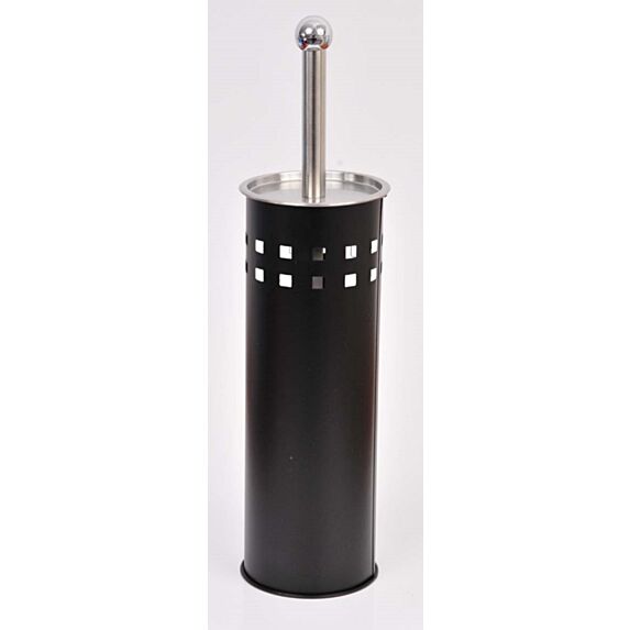 Brosse WC acier inoxydable ajourée noir - TENDANCE