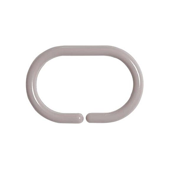 Set de 12 anneaux de douche taupe