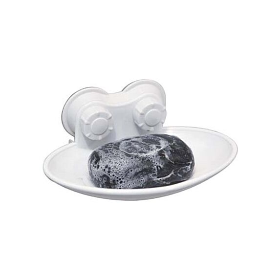 Porte savon sur ventouses - blanc