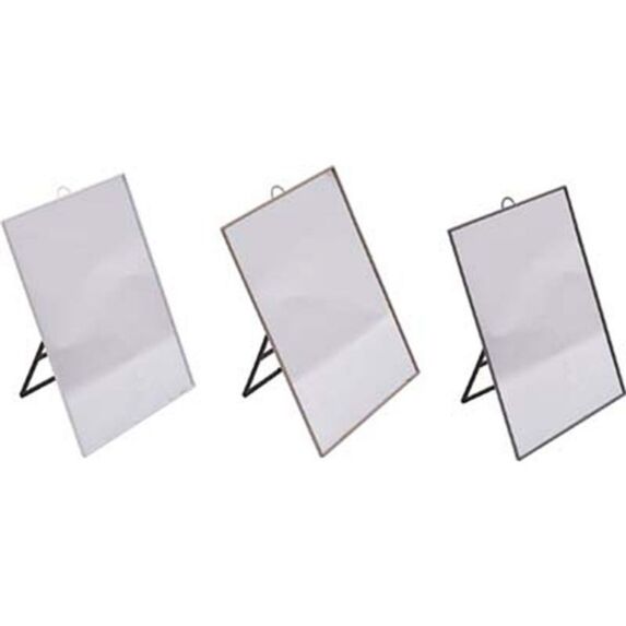 Miroir 30 x 22 cm coloris assortis blanc/taupe/gris - TENDANCE