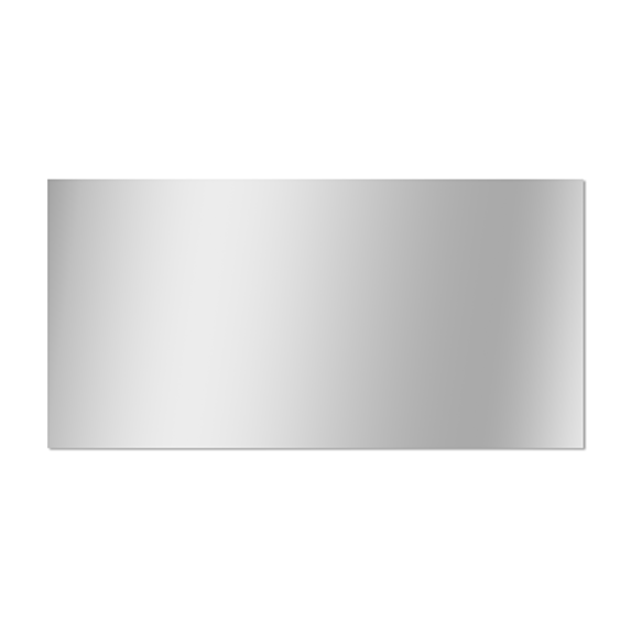 Miroir avec bords polis argent 100x50cmx0,03cm