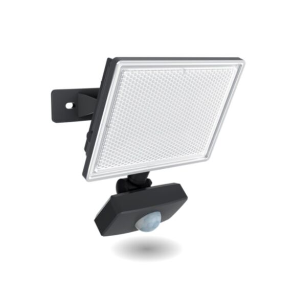 Projecteur mural noir led IP44 détecteur mouvement 1600Lm 20W 6500K - XANLITE