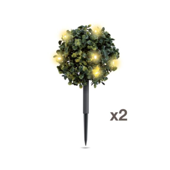 Set de 2 piquets solaires buisson led IP44 - XANLITE