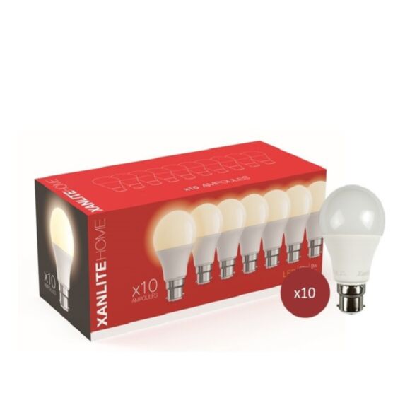 Lot de 10 ampoules LED A60 B22 SMD