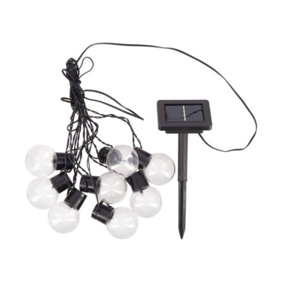 Guirlande solaire Ginguette 8 boules led blanc 5 m IP44 - XANLITE