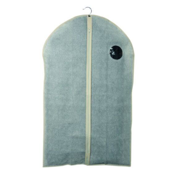 Housse vêtement courte non-tissée polypropylène 60 x 100 cm grise - MSV