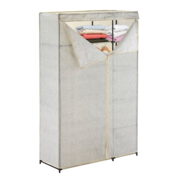 Penderie d'appoint pliable avec housse 110 x 45 x 180 cm taupe - MSV