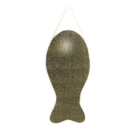 Griffoir forme poisson à suspendre herbe à chat 50 x 23 cm - ZAMIBO
