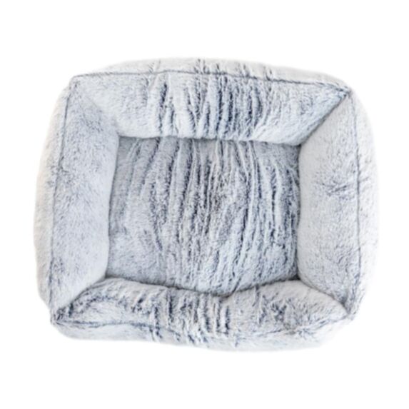 Panier rectangle polaire antidérapant 70 x 60 x 22 cm gris - ZAMIBO