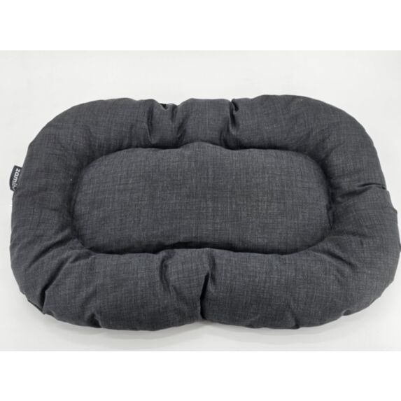 Coussin coton polyester ovale 70 x 40 cm tissu oxford noir - ZAMIBO