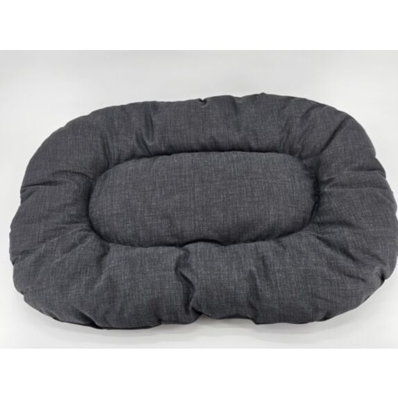 Coussin coton polyester ovale 85 x 50 cm tissu oxford noir - ZAMIBO