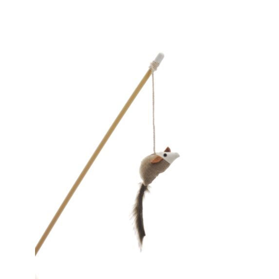 Canne à pêche appât souris tissu plumes 9 cm 46 cm - ZAMIBO