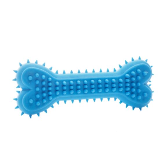 Os caoutchouc résistant TPR avec picots 15 x 8 x 25 cm bleu - ZAMIBO