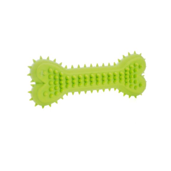 Os caoutchouc résistant TPR avec picots 15 x 8 x 25 cm vert - ZAMIBO