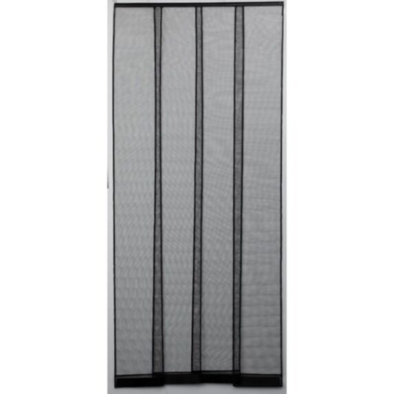 Rideau moustiquaire fibre de verre 4 bandes 100 x 230 cm noir