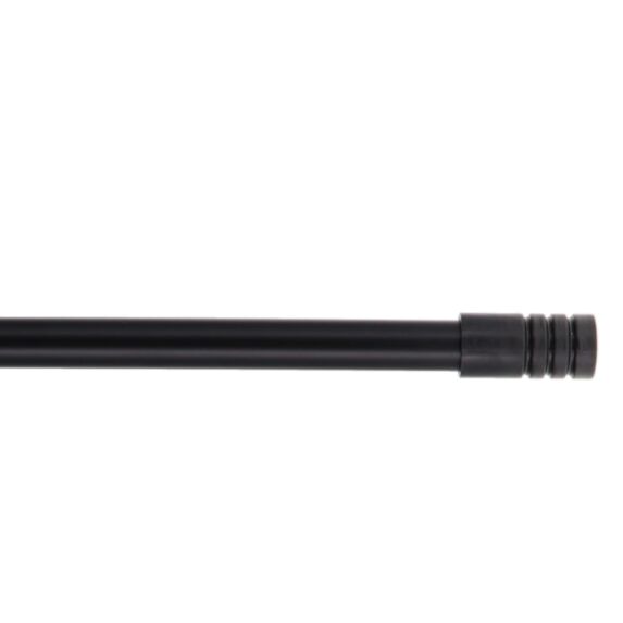 Tringle extensible bistrot 170 x 300 cm noir satiné embout cylindre - LUANCE