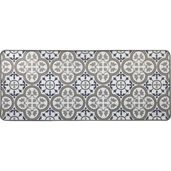 Tapis imprimé 50 x 120 cm Paco polyester bleu - LUANCE