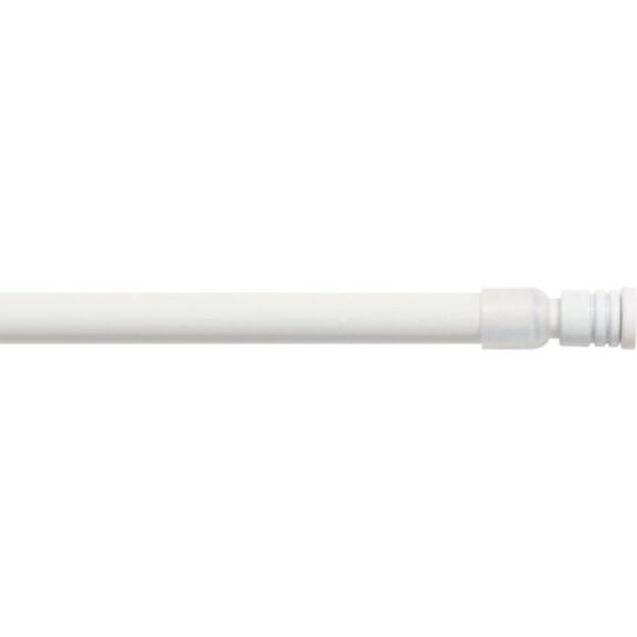 Tringle autobloquante ronde embout silicone 60 x 80 cm blanc satiné - LUANCE