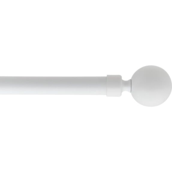Kit extensible 120-210 cm Ø19 embout Stael blanc mat - LUANCE