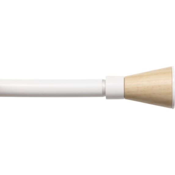 Kit extensible 140-260 cm Ø19 embout Harmonie blanc mat - LUANCE