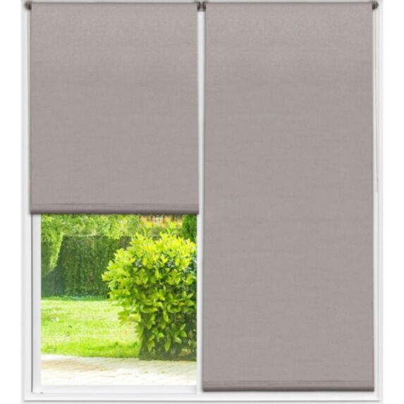Store enrouleur occultant texturé 200 x 220 cm taupe - LUANCE