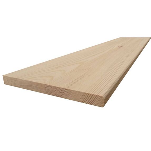 Tablette pin rustique bord arrondi 18mm 80x20cm