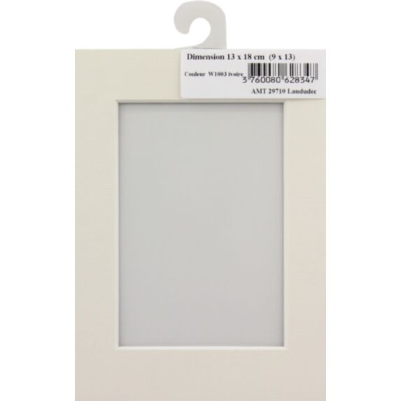 Passe partout 13 x 18 cm ouverture 9 x 13 cm ivoire - AMT