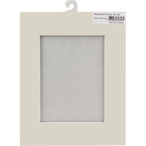 Passe partout 24 x 30 cm ouverture 15 x 20 cm ivoire - AMT