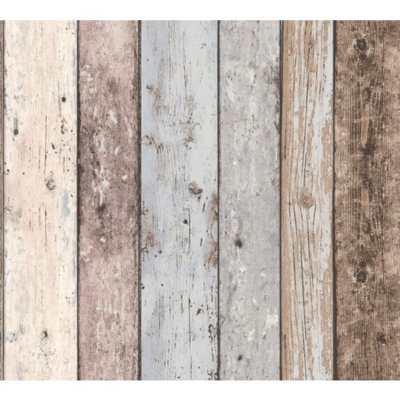 Papier peint vinyl intissé imitation pierres marron - AS CREATION
