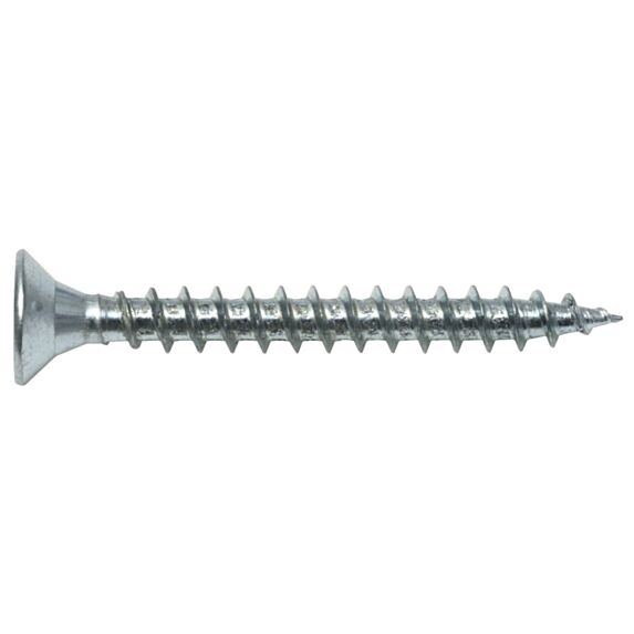 Vis aggloméré tête fraisée filetage total acier zingué 3 x 20 mm