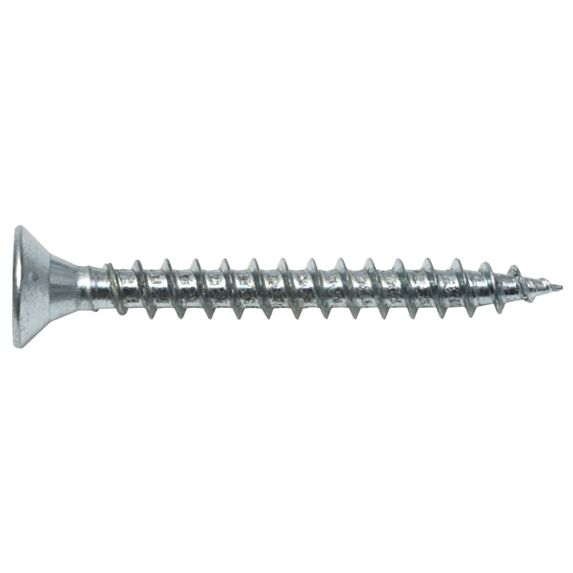 Vis bois et panneaux, tête fraisée, PZ, 3 x 20, filetage total, acier zingué