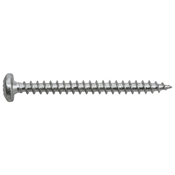 Vis bois et panneaux, tête cylindrique bombée, PZ, 4,5 x 50, filetage total, acier zingué