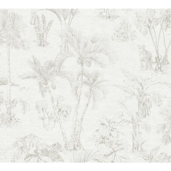 Papier peint vinyl intissé tropical écru - AS CREATION