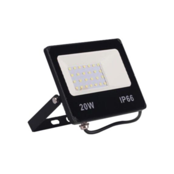 Projecteur mural noir led IP66 1700Lm 20W 6500K