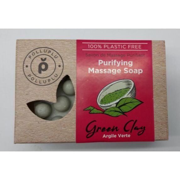 Savon de massage argile verte - POLLUPLU