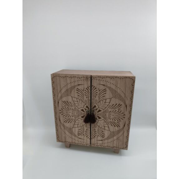 Mini armoire de rangement 30 x 12 x 34 cm bois marron 