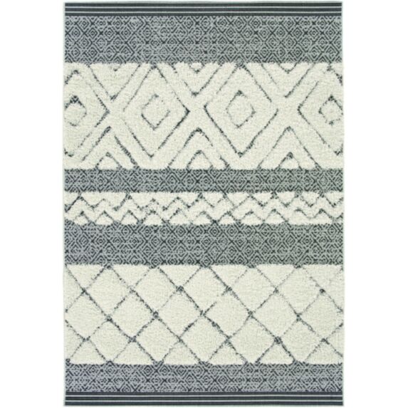 Tapis intérieur/extérieur Reliefs 160 x 230 cm crème/noir - BALTA
