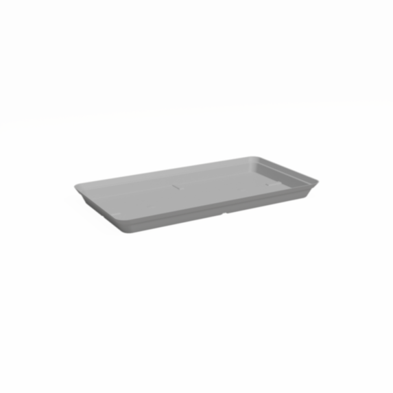 Soucoupe Capri rectangulaire XL 80 cm gris clair - ARTEVASI