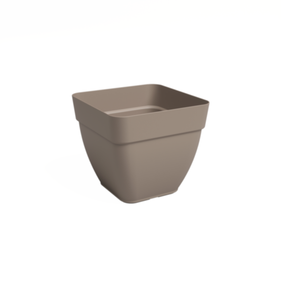 Pot Capri Campana carré 37 cm taupe - ARTEVASI
