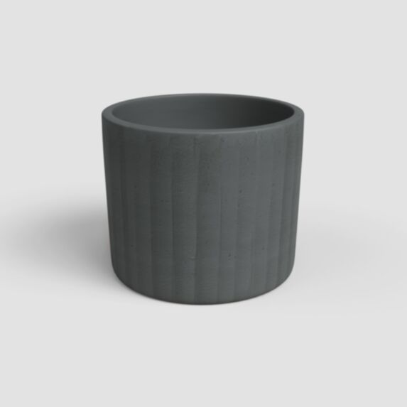 Cache-pot Chloe vertical 21 cm mate anthracite - ARTEVASI
