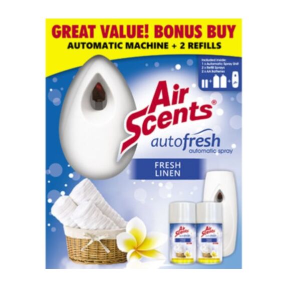 Désodorisant automatique + 2 recharges Fresh Linen 250 mL - AIR SCENTS