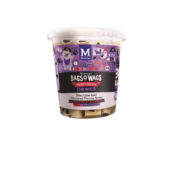 Snacking chien bœuf forme mœlle 500g Bags O Wags - MONTEGO