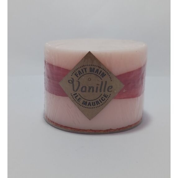Bougie mouléé cylindre 70 x 100 mm vanille rose pale