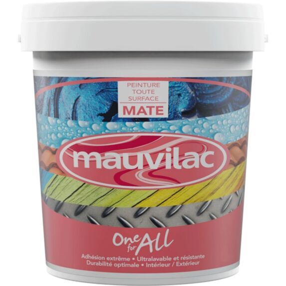 Peinture One For All mat blanc 1 L - MAUVILAC