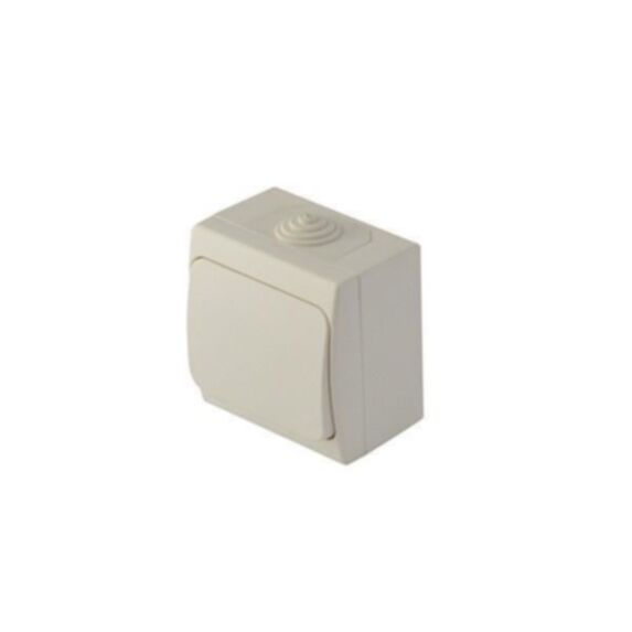 Interrupteur simple va et vient apparent étanche blanc  Tropic - INGELEC