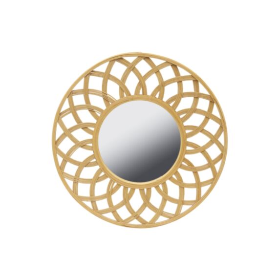 Miroir décoratif Rosace bambou Ø70 cm 