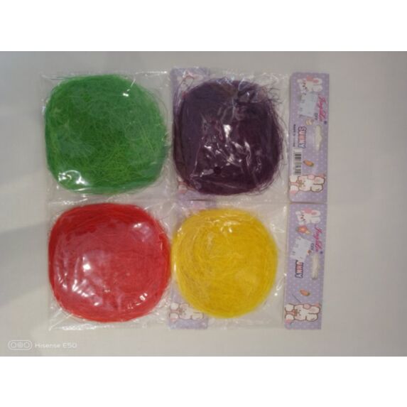 Set de 4 boules de rafia colorées synthétiques - HOBBYWORLD