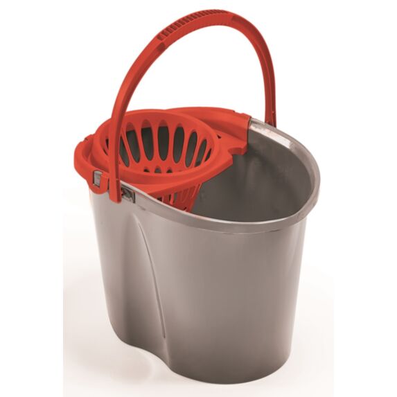 Set de nettoyage seau avec essoreuse 15 L + balai - MONDEX