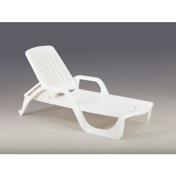 Transat Zanzibar 71 x 190 x 46 cm blanc