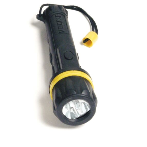 Lampe torche 3 led caoutchouc piles AAx2 non fournies - VELAMP